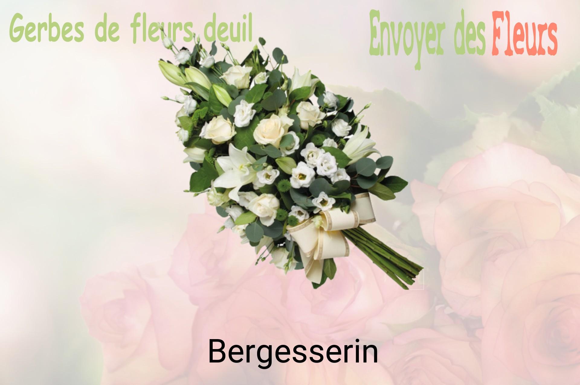 Gerbe de fleurs de deuil livrée à Bergesserin